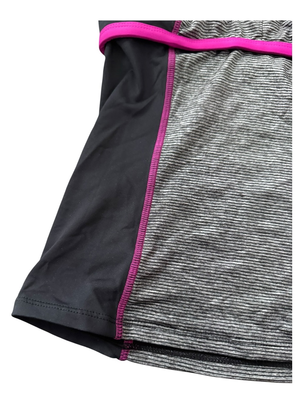 Athletic Works NWT Swim Tankini Top Black Grey Pink Racerback XS/TP - Picture 5 of 10